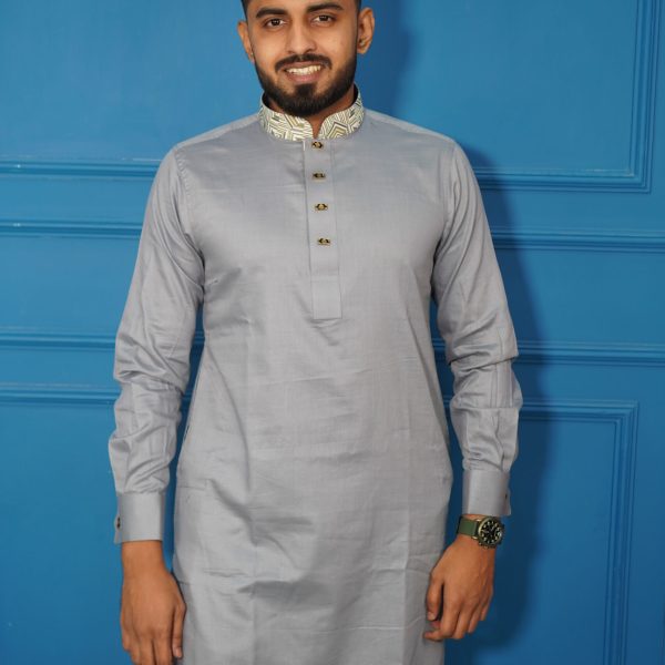 Panjabi for Men's - Silver style fashion 2