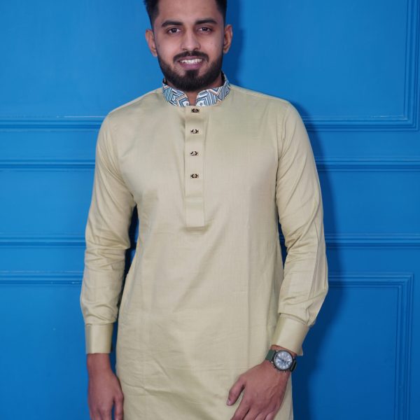 Panjabi for Men's - Golden style fashion 2