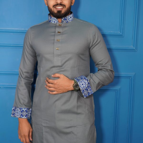 Panjabi for Men's - Gray style fashion 1